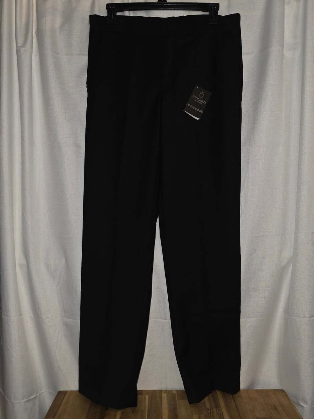 Gioberti Tailoring Black Flat Front Dress Pants
